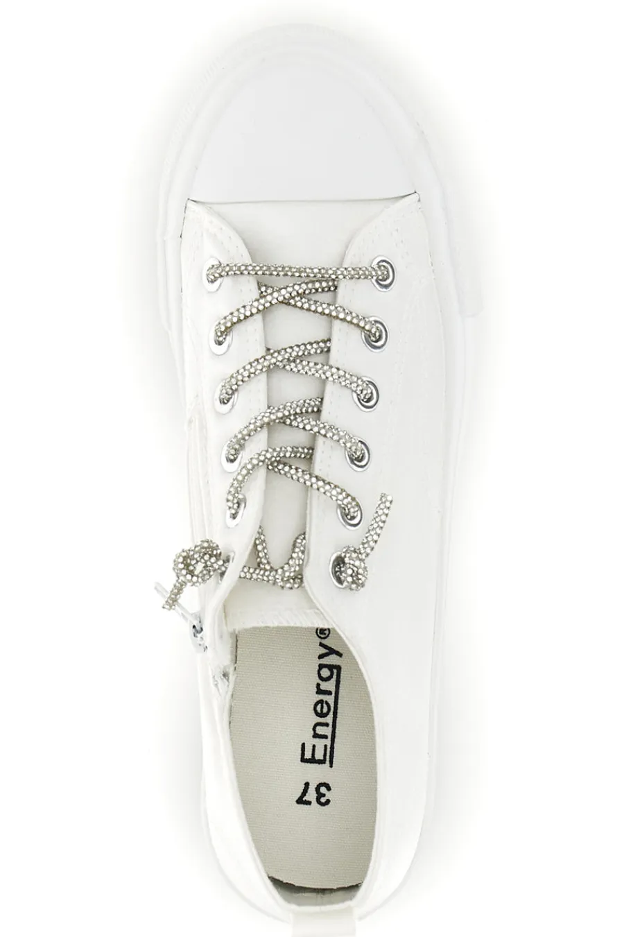 Sneakers bianche in materiale sintetico con lacci decorativi CONV3-ENERGY Online