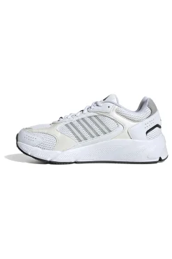 Sneakers bianche in mesh con dettagli argento e suola Cloudfoam Crazychaos 2000-ADIDAS Hot