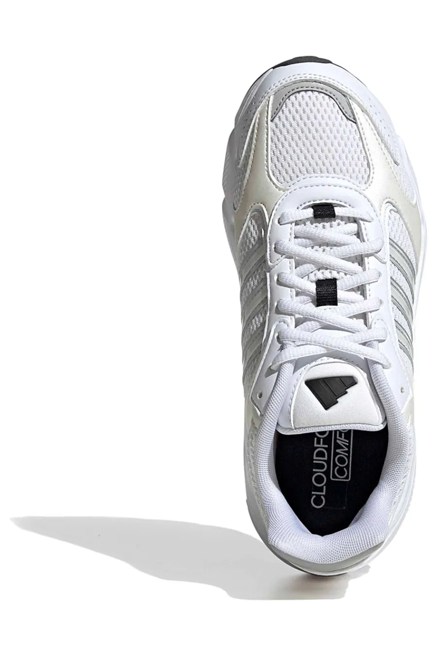 Sneakers bianche in mesh con dettagli argento e suola Cloudfoam Crazychaos 2000-ADIDAS Hot