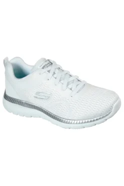 Sneakers bianche in mesh con Memory Foam Bountiful Quick Path-SKECHERS Clearance