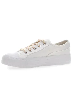 Sneakers Bianche in Tela con Lacci Colorati Me & Me 1878-ME u0026 ME Clearance