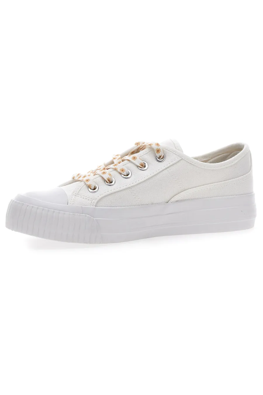 Sneakers Bianche in Tela con Lacci Colorati Me & Me 1878-ME u0026 ME Clearance