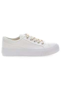 Sneakers Bianche in Tela con Lacci Colorati Me & Me 1878-ME u0026 ME Clearance