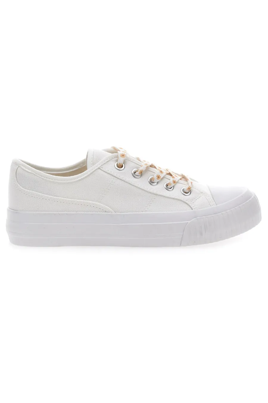 Sneakers Bianche in Tela con Lacci Colorati Me & Me 1878-ME u0026 ME Clearance