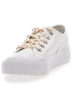 Sneakers Bianche in Tela con Lacci Colorati Me & Me 1878-ME u0026 ME Clearance