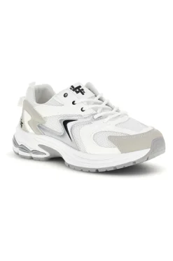 Sneakers bianche in tessuto 3BF137375-2T2L Discount