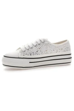 Sneakers bianche platform con dettagli a contrasto E108-ENERGY Sale