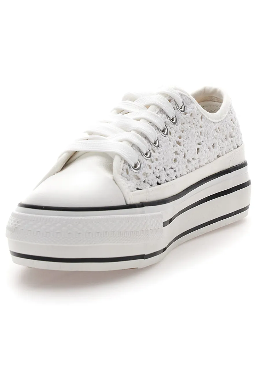 Sneakers bianche platform con dettagli a contrasto E108-ENERGY Sale
