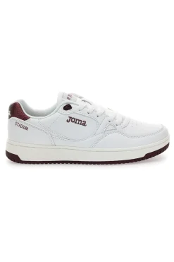 Sneakers bianche stile tennis con dettagli bordeaux CStadium Lady 2520-JOMA New