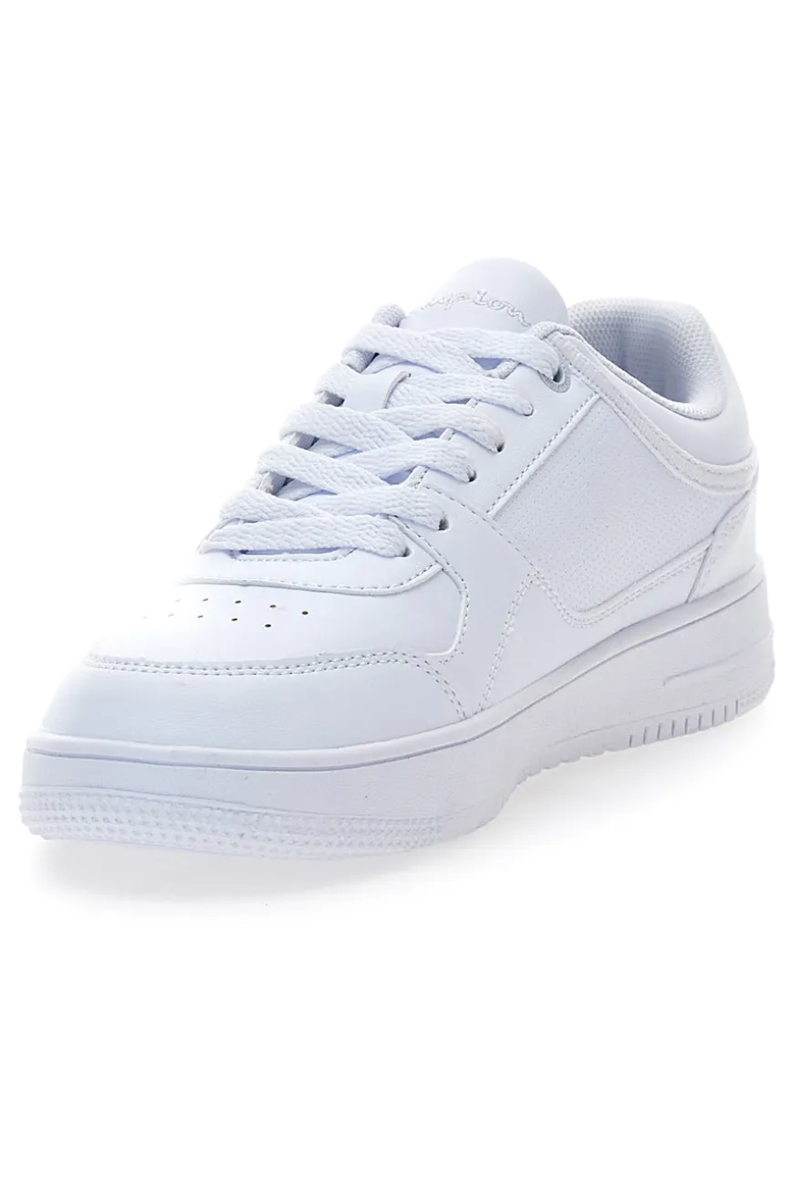 Sneakers bianche total white con logo Champion RD18 LOW B GS