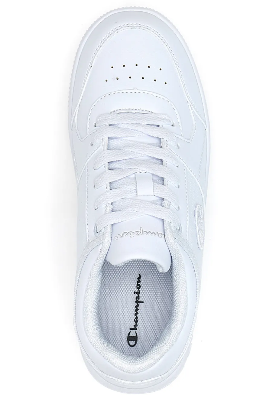 Sneakers bianche total white con logo Champion RD18 LOW B GS