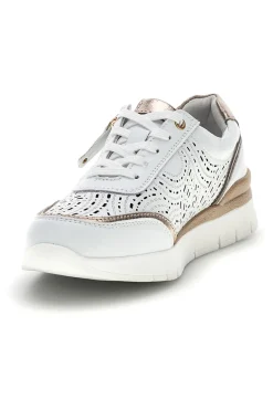 Sneakers bianche traforate in pelle con suoletta estraibile 33314-PRIMA RIGA Discount
