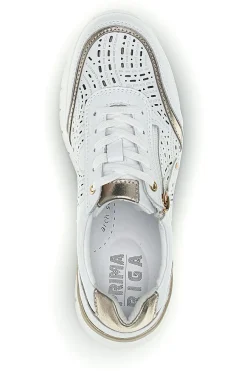 Sneakers bianche traforate in pelle con suoletta estraibile 33314-PRIMA RIGA Discount
