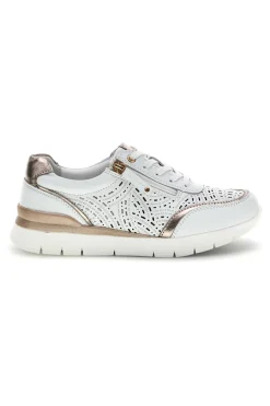 Sneakers bianche traforate in pelle con suoletta estraibile 33314-PRIMA RIGA Discount