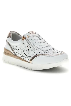 Sneakers bianche traforate in pelle con suoletta estraibile 33314-PRIMA RIGA Discount