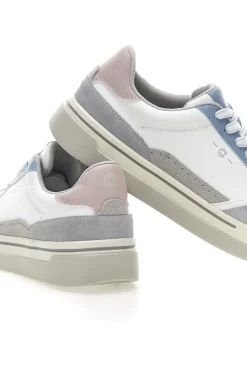 Sneakers Bianco e Azzurro platform in pelle Casey-PITTARELLO CAPSULE