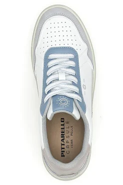 Sneakers Bianco e Azzurro platform in pelle Casey-PITTARELLO CAPSULE