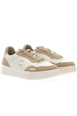 Sneakers Bianco e Beige platform in pelle Casey-PITTARELLO CAPSULE