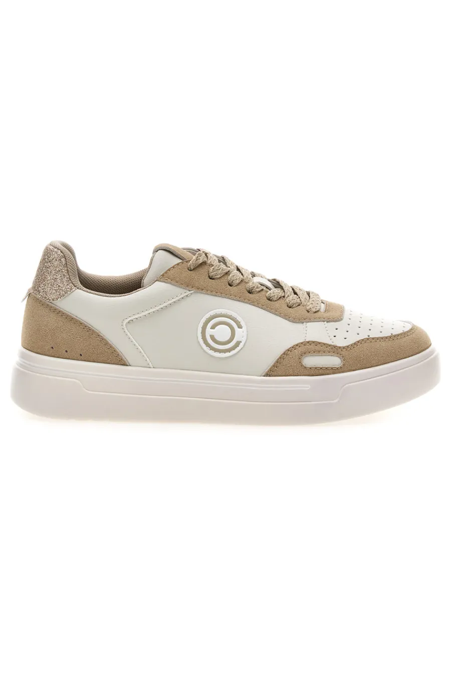 Sneakers Bianco e Beige platform in pelle Casey-PITTARELLO CAPSULE