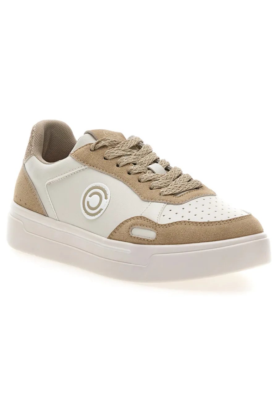 Sneakers Bianco e Beige platform in pelle Casey-PITTARELLO CAPSULE