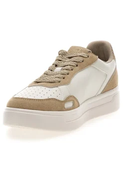 Sneakers Bianco e Beige platform in pelle Casey-PITTARELLO CAPSULE