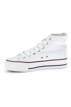 Sneakers in tela stringate alte 8012-2T2L