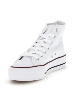 Sneakers in tela stringate alte 8012-2T2L