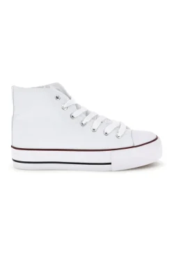 Sneakers in tela stringate alte 8012-2T2L