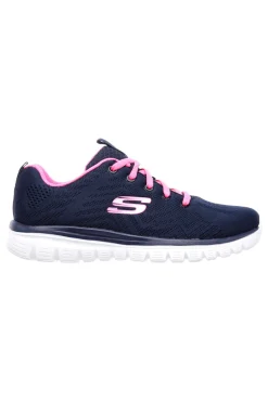 Sneakers con dettagli rosa in mesh e Memory Foam Graceful Get Connected-SKECHERS