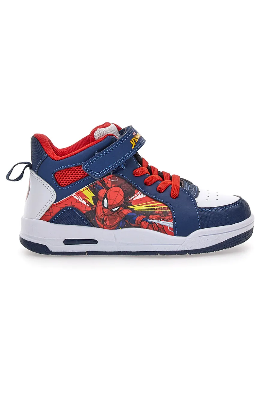 Sneakers blu con luci e chiusura a strappo Spiderman M13194MC