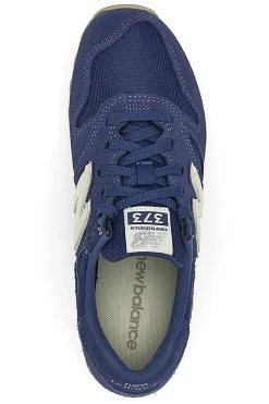 Sneakers blu con tomaia in pelle 373-NEW BALANCE