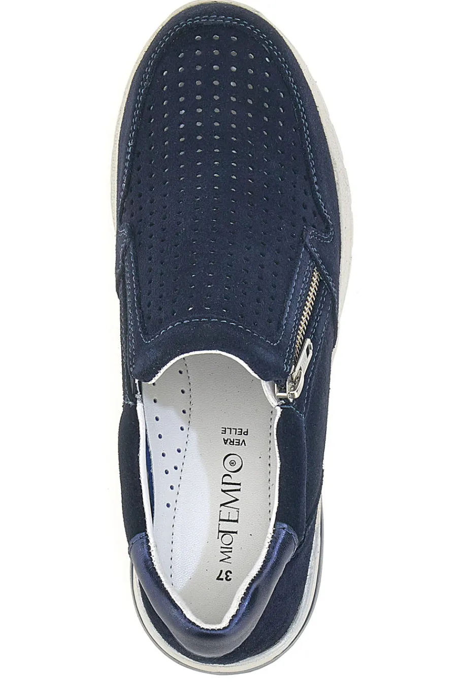Sneakers Blu Con Zip 19832-MIO TEMPO Outlet