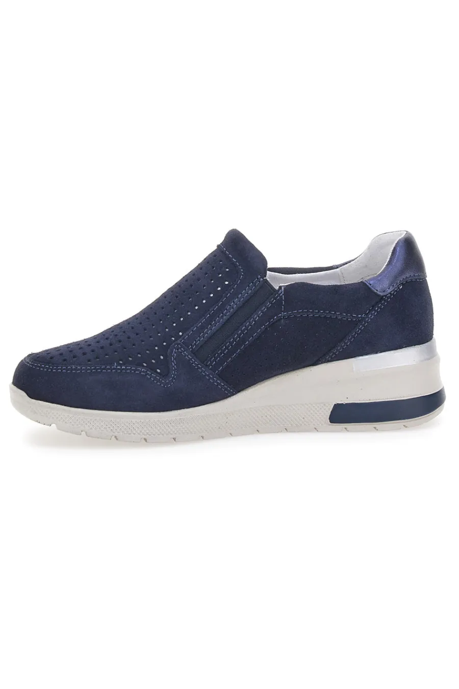 Sneakers Blu Con Zip 19832-MIO TEMPO Outlet