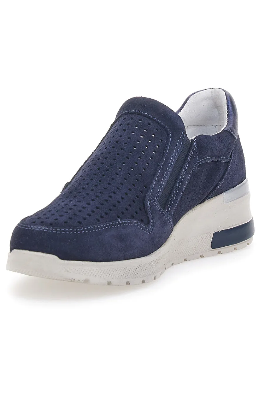 Sneakers Blu Con Zip 19832-MIO TEMPO Outlet