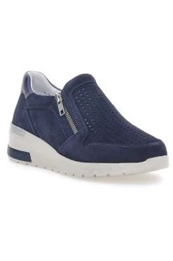 Sneakers Blu Con Zip 19832-MIO TEMPO Outlet
