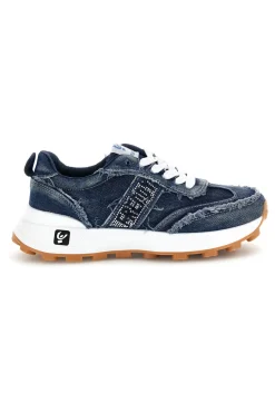 Sneakers blu denim inserti sfrangiati suoletta estraibile S2617FY7694-FREDDY Outlet