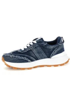 Sneakers blu denim inserti sfrangiati suoletta estraibile S2617FY7694-FREDDY Outlet