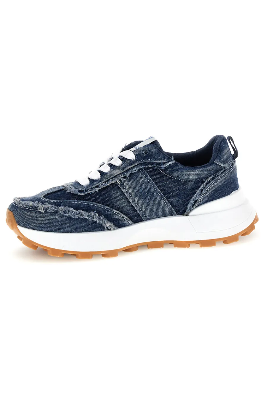 Sneakers blu denim inserti sfrangiati suoletta estraibile S2617FY7694-FREDDY Outlet
