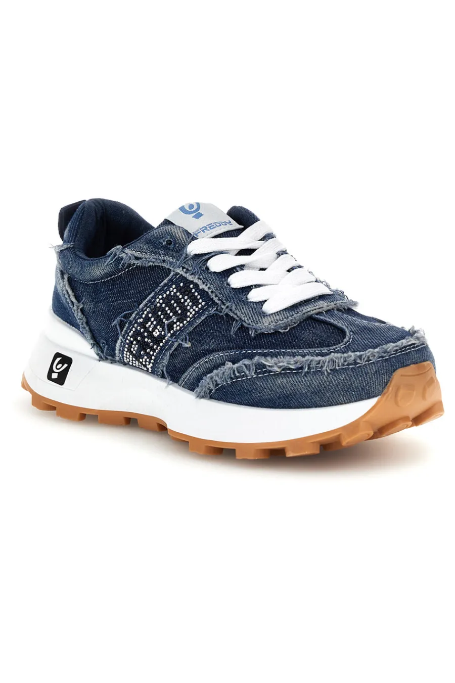 Sneakers blu denim inserti sfrangiati suoletta estraibile S2617FY7694-FREDDY Outlet