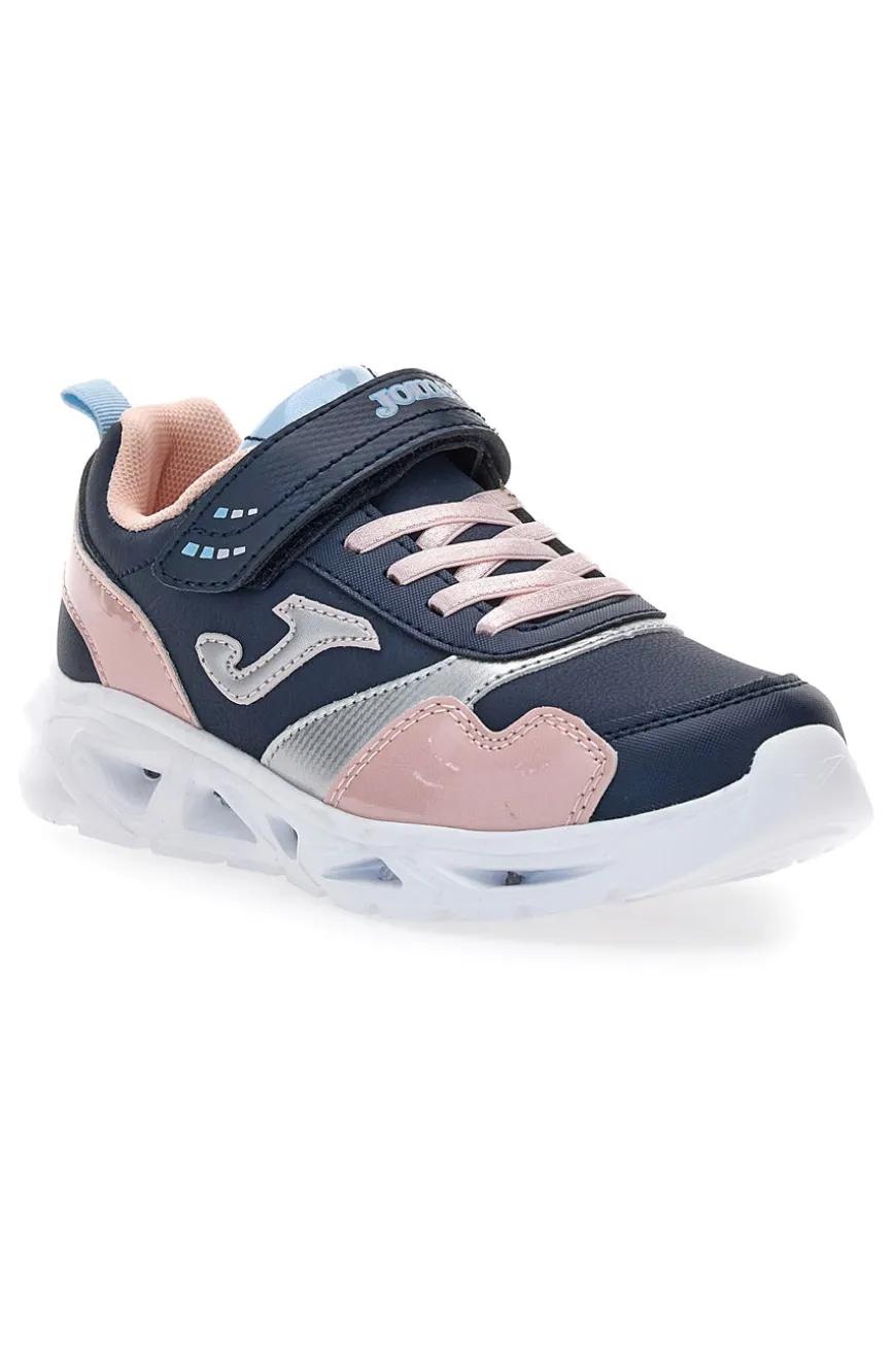 Sneakers blu rosa con strappo e lacci elastici Joma Jr Star 2503
