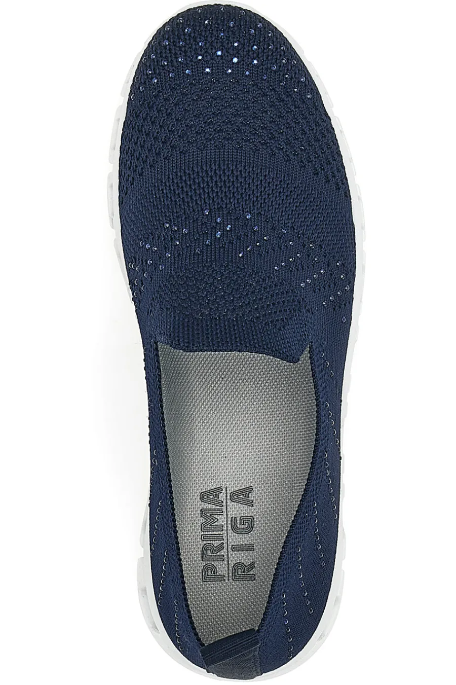 Sneakers Blu Slip-on Con Strass 471-PRIMA RIGA