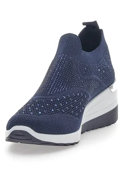 Sneakers Blu Slip-On 433-PRIMA RIGA Outlet