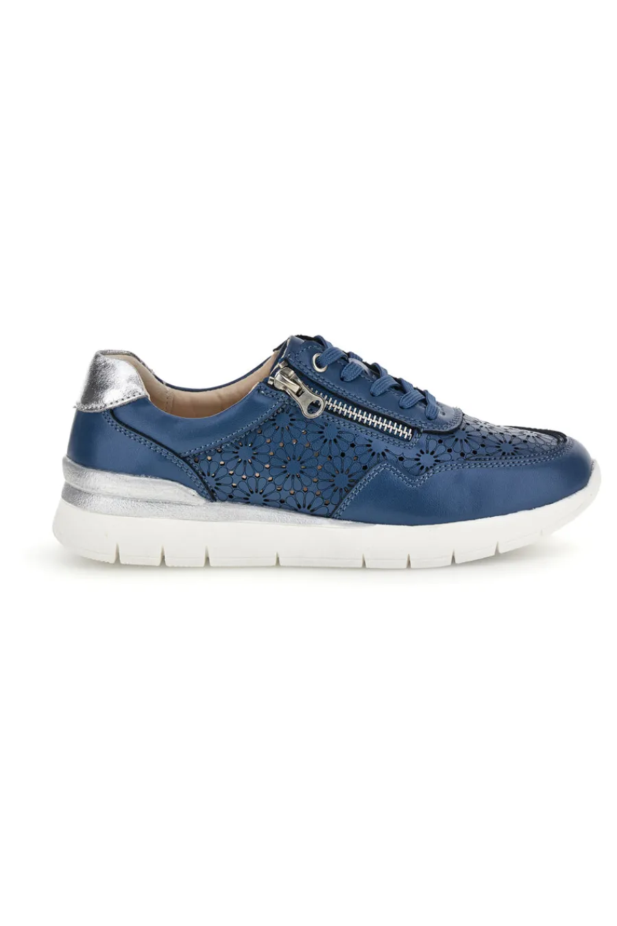 Sneakers blu traforate con arch support in vera pelle 182082-PRIMA RIGA Best