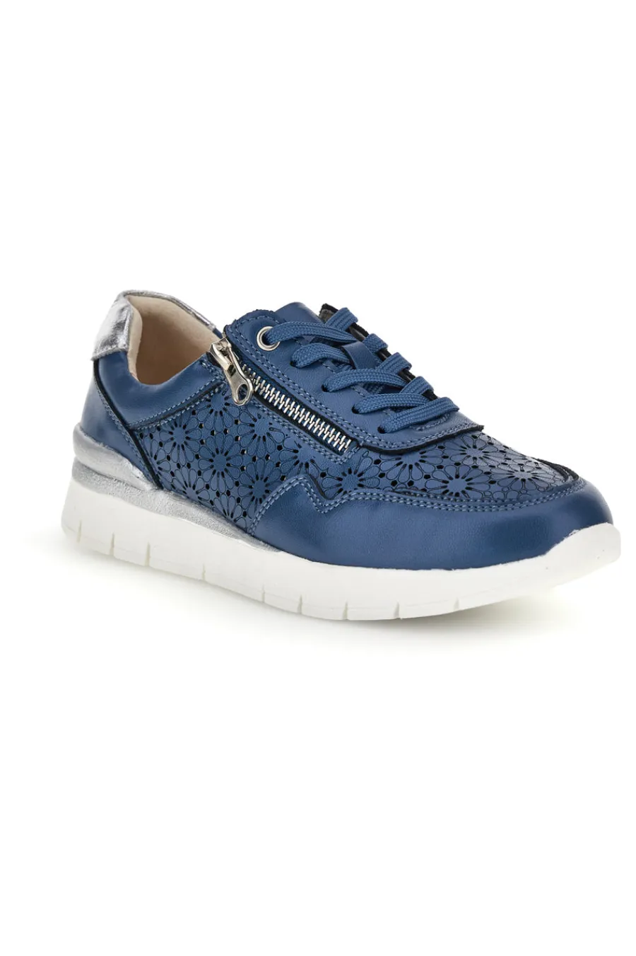 Sneakers blu traforate con arch support in vera pelle 182082-PRIMA RIGA Best