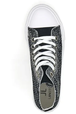 Sneakers Con Flatform 123 Nere-LANCETTI Discount