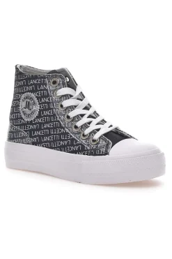 Sneakers Con Flatform 123 Nere-LANCETTI Discount