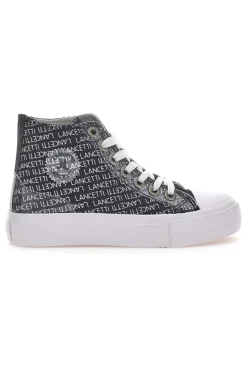 Sneakers Con Flatform 123 Nere-LANCETTI Discount