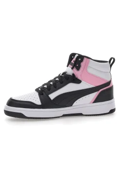 Sneakers con Lacci Bianche e Nere Rebound V6-PUMA New