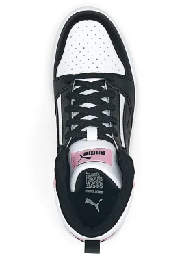 Sneakers con Lacci Bianche e Nere Rebound V6-PUMA New