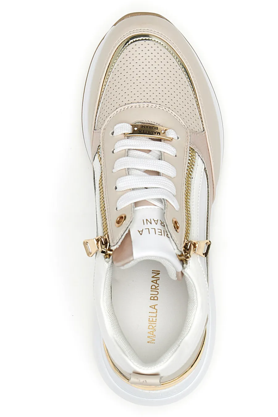 Sneakers con Zeppa Beige 50390-MARIELLA BURANI Sale